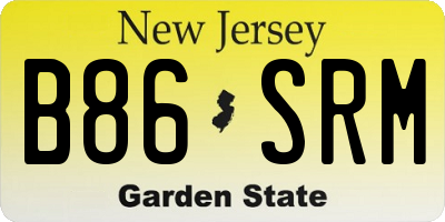 NJ license plate B86SRM