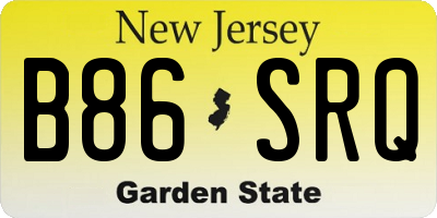 NJ license plate B86SRQ
