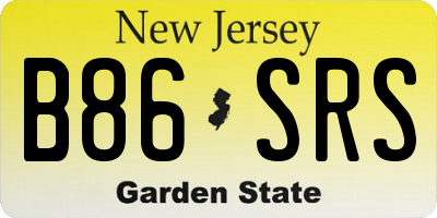 NJ license plate B86SRS