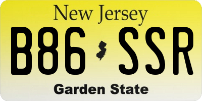 NJ license plate B86SSR