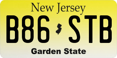 NJ license plate B86STB