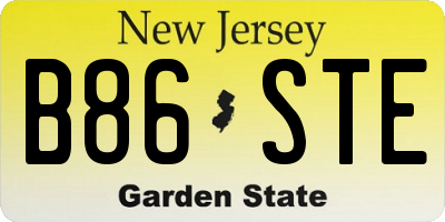 NJ license plate B86STE