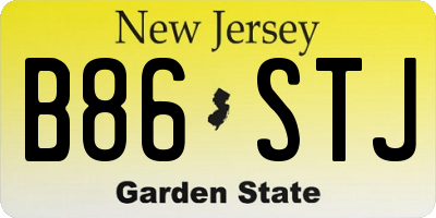 NJ license plate B86STJ