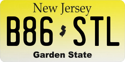 NJ license plate B86STL