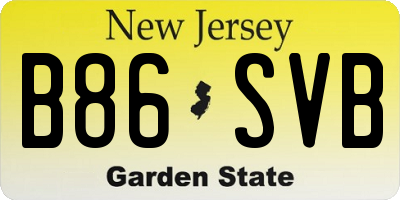 NJ license plate B86SVB