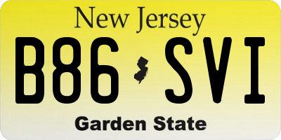 NJ license plate B86SVI
