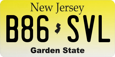 NJ license plate B86SVL