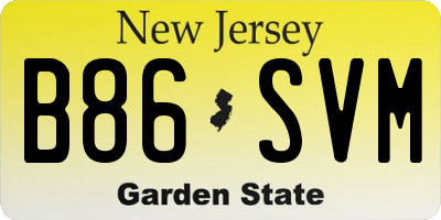 NJ license plate B86SVM
