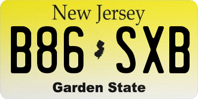 NJ license plate B86SXB