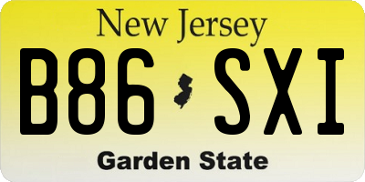 NJ license plate B86SXI