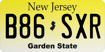 NJ license plate B86SXR