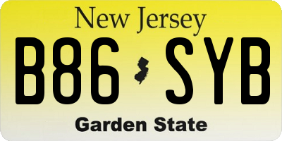 NJ license plate B86SYB