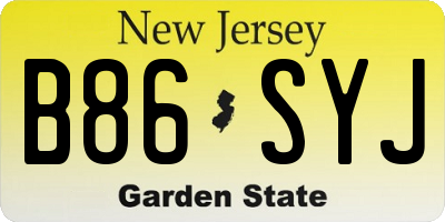 NJ license plate B86SYJ
