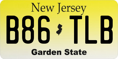 NJ license plate B86TLB