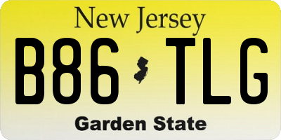 NJ license plate B86TLG