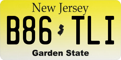 NJ license plate B86TLI