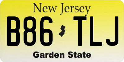 NJ license plate B86TLJ