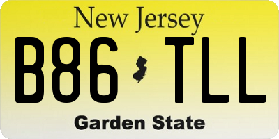 NJ license plate B86TLL