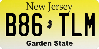 NJ license plate B86TLM