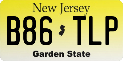 NJ license plate B86TLP