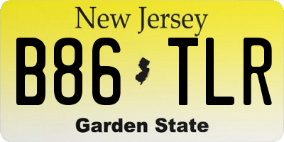 NJ license plate B86TLR