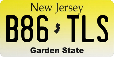 NJ license plate B86TLS