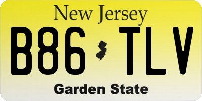 NJ license plate B86TLV