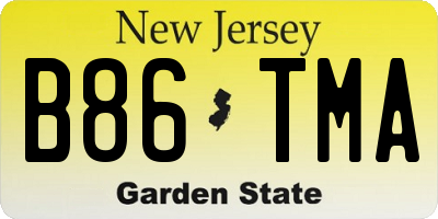 NJ license plate B86TMA