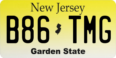 NJ license plate B86TMG
