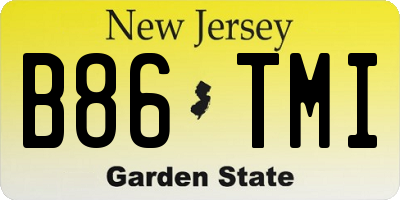 NJ license plate B86TMI