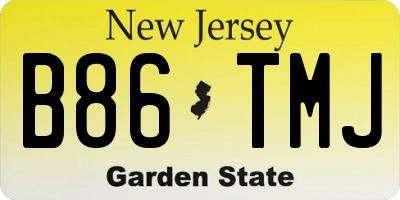 NJ license plate B86TMJ