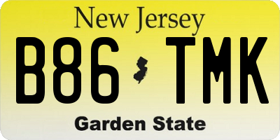 NJ license plate B86TMK