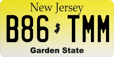 NJ license plate B86TMM