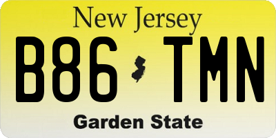 NJ license plate B86TMN