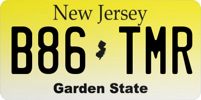 NJ license plate B86TMR