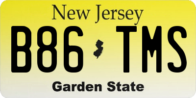 NJ license plate B86TMS