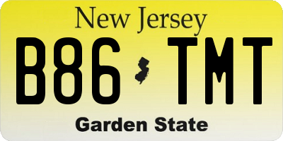NJ license plate B86TMT