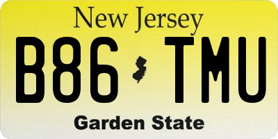 NJ license plate B86TMU