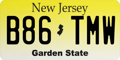 NJ license plate B86TMW