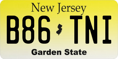 NJ license plate B86TNI