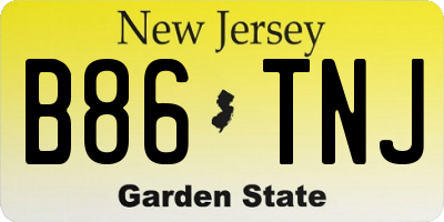NJ license plate B86TNJ