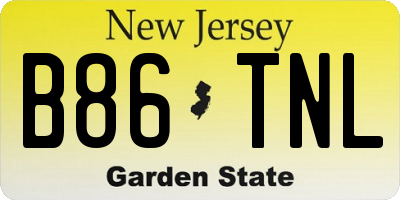 NJ license plate B86TNL