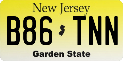 NJ license plate B86TNN