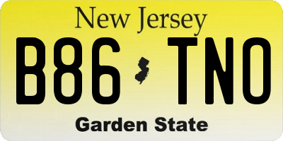 NJ license plate B86TNO