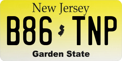 NJ license plate B86TNP