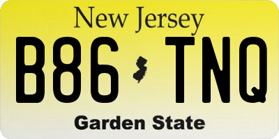NJ license plate B86TNQ