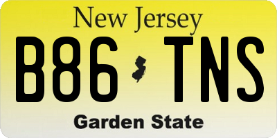 NJ license plate B86TNS