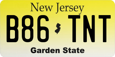 NJ license plate B86TNT