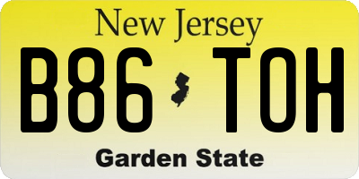 NJ license plate B86TOH