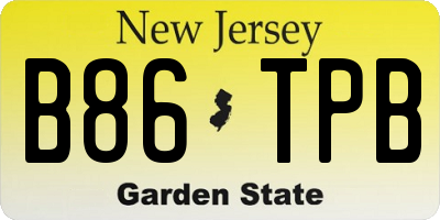 NJ license plate B86TPB